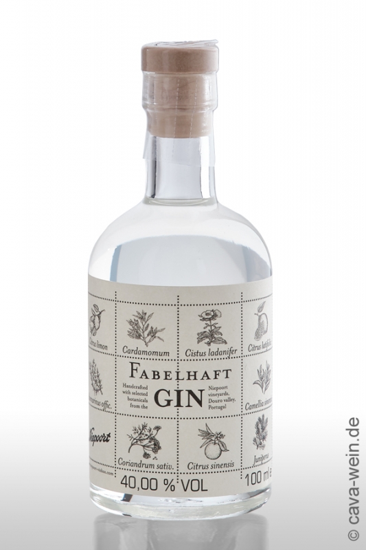 - 40% FABELHAFT Miniature Vol., Dry l. 0,1 Gin